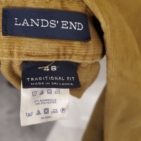 Lands' End 46 Waist Corduroy Pants - Picture 3 of 3